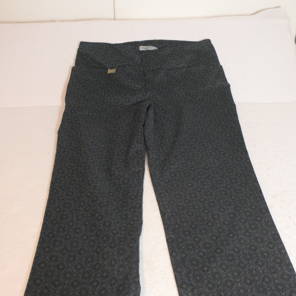 Lisette L Montreal Women Sport Pants 10 Gray Abstract Stretch Professional Golf